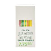 A. Galaxis Eagle Jumbo Neon Paper Straws 197 mm 250 Pieces