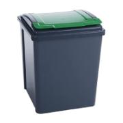Wham Recycling Bin with Green Flap 50 L