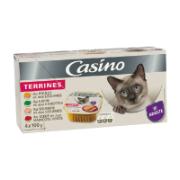 Casino Pouch Fish, Meat & Vegetable Variety Wet Adult Cat Food 4x100 g