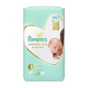 Pampers Premium Care Diapers No.1 2-5 kg 52 Pieces