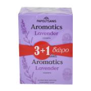 Papoutsanis Aromatics Lavender Perfumed Soap 3+1 Free 4x100 g