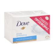 Dove Gentle Exfoliating Beauty Cream Bar Soap 4x90 g Promo Pack