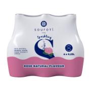 Souroti Beverage from Natural Mineral Water with Natural Rose Flavouring 6x250 ml