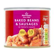 Morrisons Baked Beans & Sausages in Tomato Sauce 215 g