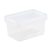 Wham Crystal 11 Litre Plastic Storage Box with Lid Clear