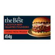 Morrisons The Best 4 Scotch Beef Quarter Pounders 454 g