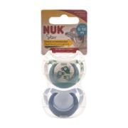 Nuk Star Silicone Soother 6-18 Months 2 Pieces