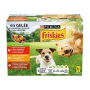 Friskies Wet Food for Adult Dogs Chicken & Peas, Beef & Carrots and Lamb & Green Beans in Sauce 12x100 g