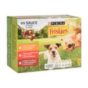 Friskies Wet Food for Adult Dogs Chicken & Carrots, Beef & Potatoes and Lamb & Carrots in Sauce 12x100 g