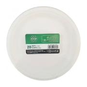 Pip Biodegradable Plates from Sugarcane Pulp 22.5 cm 20 Pieces