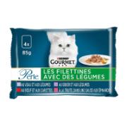 Purina Gourmet Complete Food for Adult Cats Variety of Fillets in Sauce with Vegetables 4x85 g