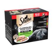 Sheba Complete Wet Food for Adult Cats Terrine Variety Pack  8+4 Free 12x85 g