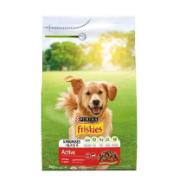 Purina Friskies Active Complete Dry Food for Adult Dogs Beef Croquettes 4 kg
