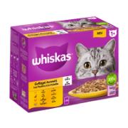 Whiskas Complete Wet Food for Cats 1+ Poultry Selection in Jelly 12x85 g
