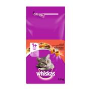 Whiskas  Complete Adult Dry Cat Food Croquettes with Beef 1.9 kg