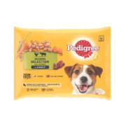 Pedigree Complete Wet Food for Adult Dogs Chicken, Beef & Vegetables 4x100 g