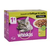Whiskas Complete Wet Food for Cats 1+ Poultry & Salmon 10x100 g