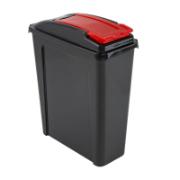 Wham Recycling Bin with Red Flap 25 L