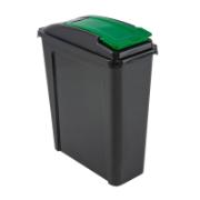 Wham Recycling Bin with Green Flap 25 L