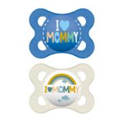 MAM I Love Mummy & Daddy Πιπίλες Σιλικόνης 2-6 Μηνών 2 Τεμάχια