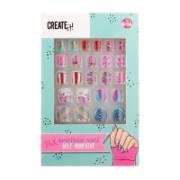 Create It! Artificial Nails Self-Adhesive 24 Pieces for 6-14 Years CE