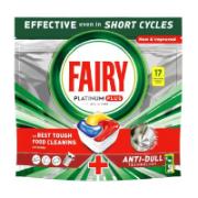 Fairy Platinum Plus Anti-Dull Απορρυπαντικό Πλυντηρίου Πιάτων σε Μορφή Κάψουλας 17 Τεμάχια