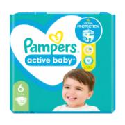 Pampers Active Baby Πάνες μίας Χρήσεως No.6 13-18 kg 32 Τεμάχια