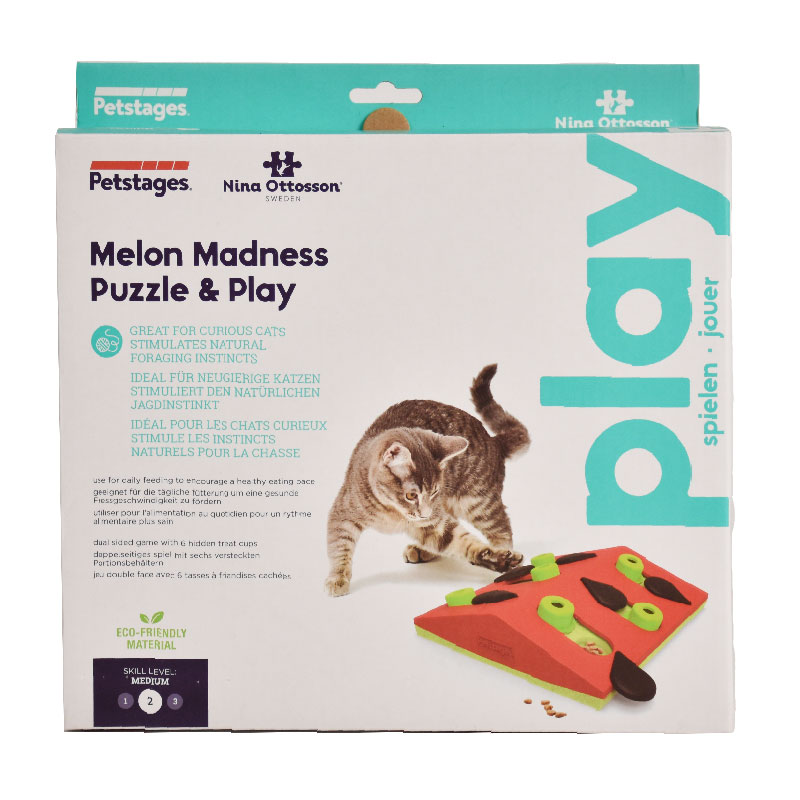 Nina Ottosson Melon Madness Puzzle & Play for Cats - Mind Body and Bowl